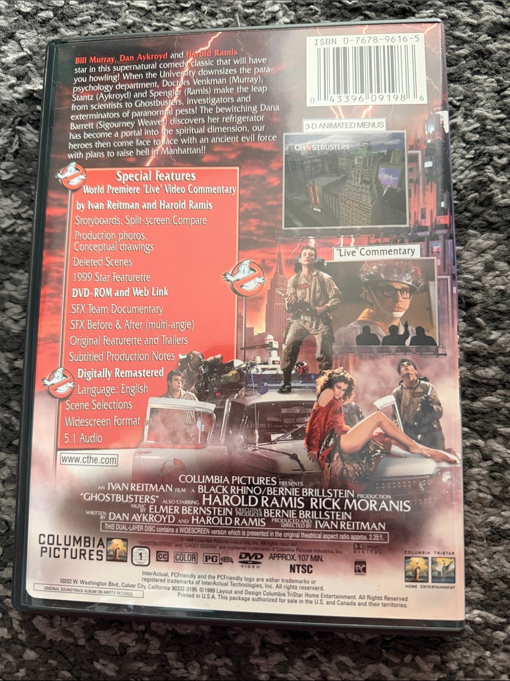 Ghostbusters (1984) and Ghostbusters II (1989) full-length movies DVDs, EUC! - Picture 3 of 8